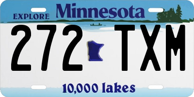 MN license plate 272TXM