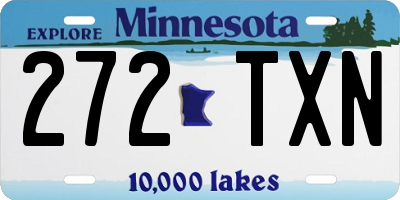 MN license plate 272TXN