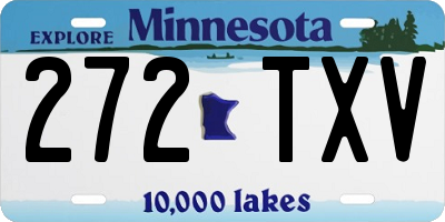 MN license plate 272TXV