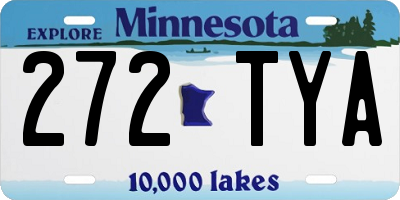 MN license plate 272TYA