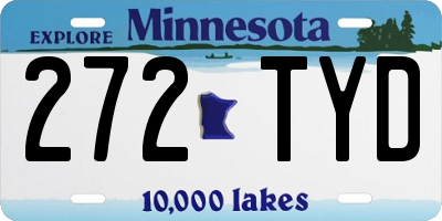MN license plate 272TYD