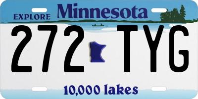 MN license plate 272TYG