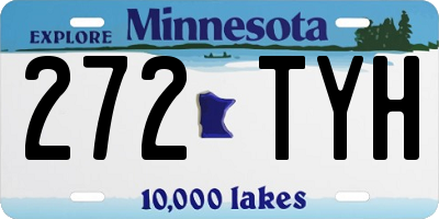 MN license plate 272TYH