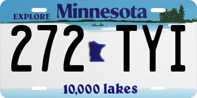 MN license plate 272TYI