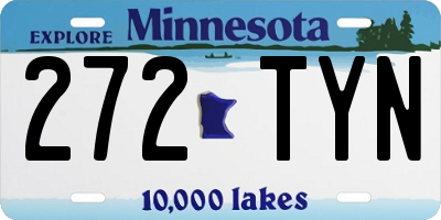 MN license plate 272TYN