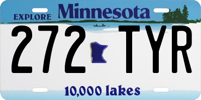 MN license plate 272TYR