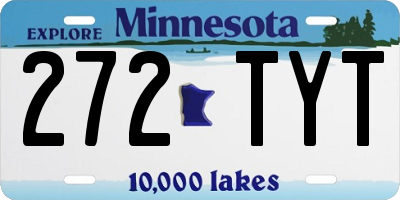 MN license plate 272TYT