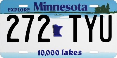MN license plate 272TYU