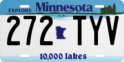 MN license plate 272TYV