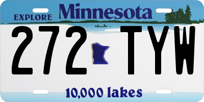 MN license plate 272TYW