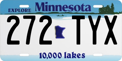 MN license plate 272TYX