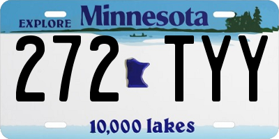 MN license plate 272TYY