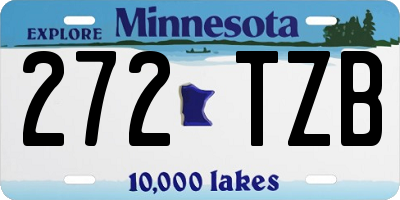 MN license plate 272TZB