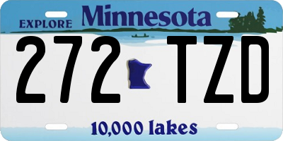 MN license plate 272TZD