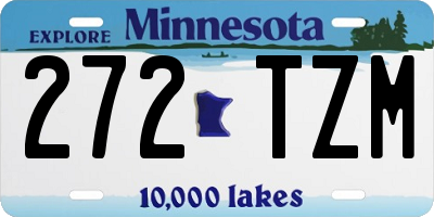 MN license plate 272TZM