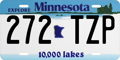 MN license plate 272TZP