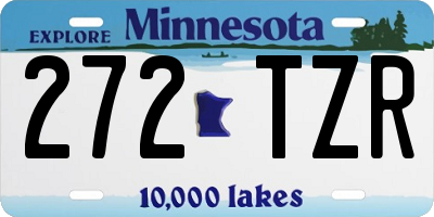 MN license plate 272TZR