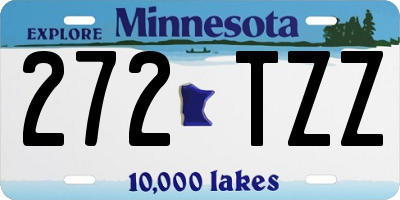 MN license plate 272TZZ