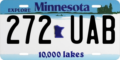 MN license plate 272UAB