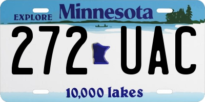 MN license plate 272UAC
