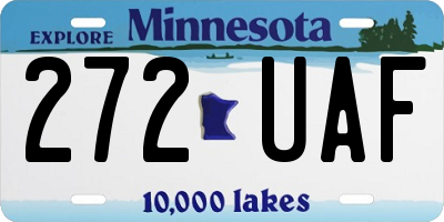 MN license plate 272UAF