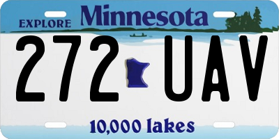 MN license plate 272UAV