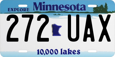 MN license plate 272UAX