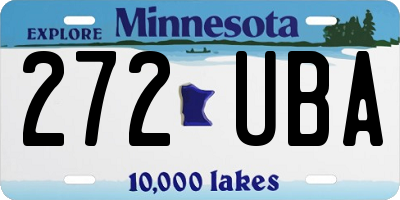 MN license plate 272UBA