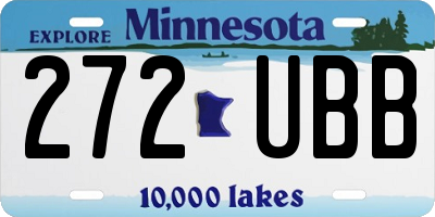 MN license plate 272UBB