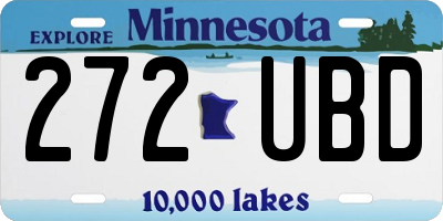 MN license plate 272UBD