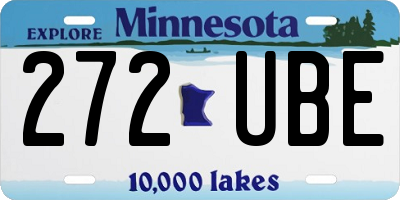 MN license plate 272UBE