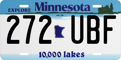 MN license plate 272UBF