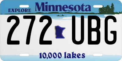 MN license plate 272UBG