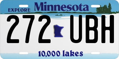MN license plate 272UBH