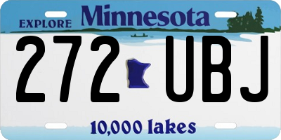 MN license plate 272UBJ