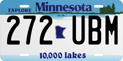 MN license plate 272UBM