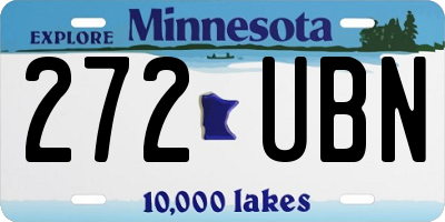 MN license plate 272UBN