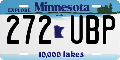 MN license plate 272UBP