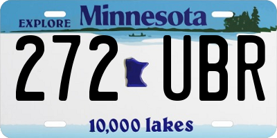 MN license plate 272UBR