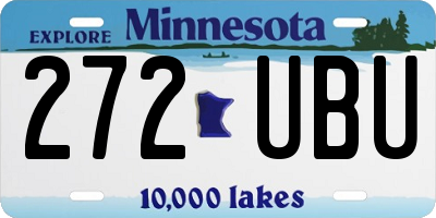 MN license plate 272UBU