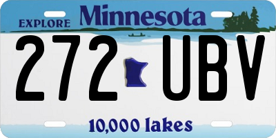 MN license plate 272UBV