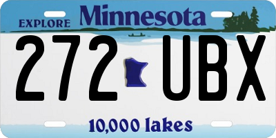 MN license plate 272UBX