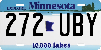MN license plate 272UBY