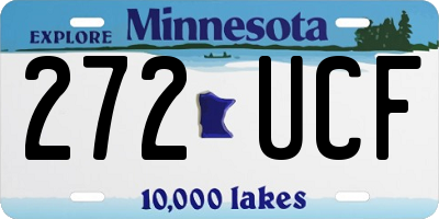 MN license plate 272UCF