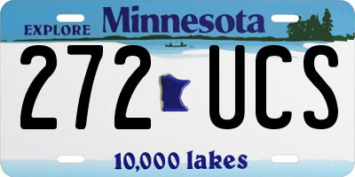 MN license plate 272UCS