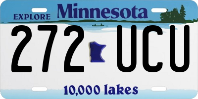 MN license plate 272UCU