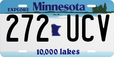 MN license plate 272UCV