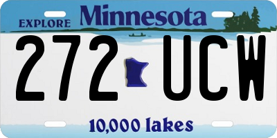 MN license plate 272UCW