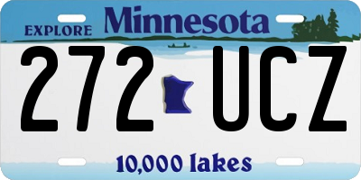 MN license plate 272UCZ