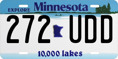 MN license plate 272UDD